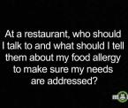 food allergies who to talk with