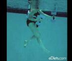 aqua exercise triceps kickback with flutter kick