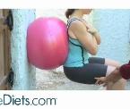 fit ball squat 02 beginner workout legs